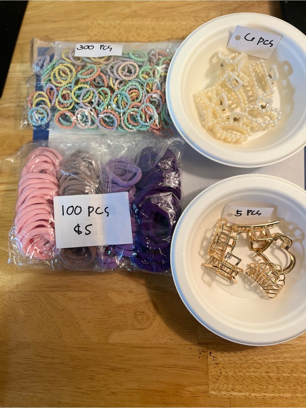🆕 Assorted Pink, Purple & Pastel Hair Accessories Set - Multipack for Parties